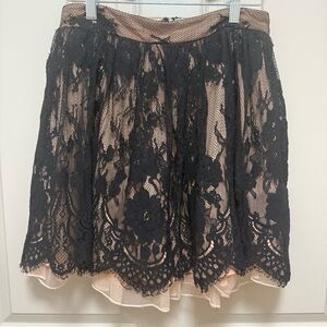 City Triangles Black Lace Mini Skirt
